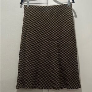 Brown Checkered Skirt